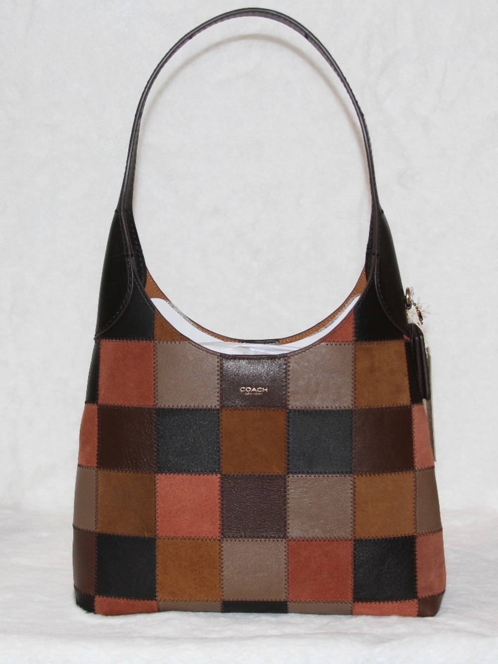 COACH Coachtopia Alter Ego Brooklyn Shoulder Bag 28 Patchwork Checkerboard NWT